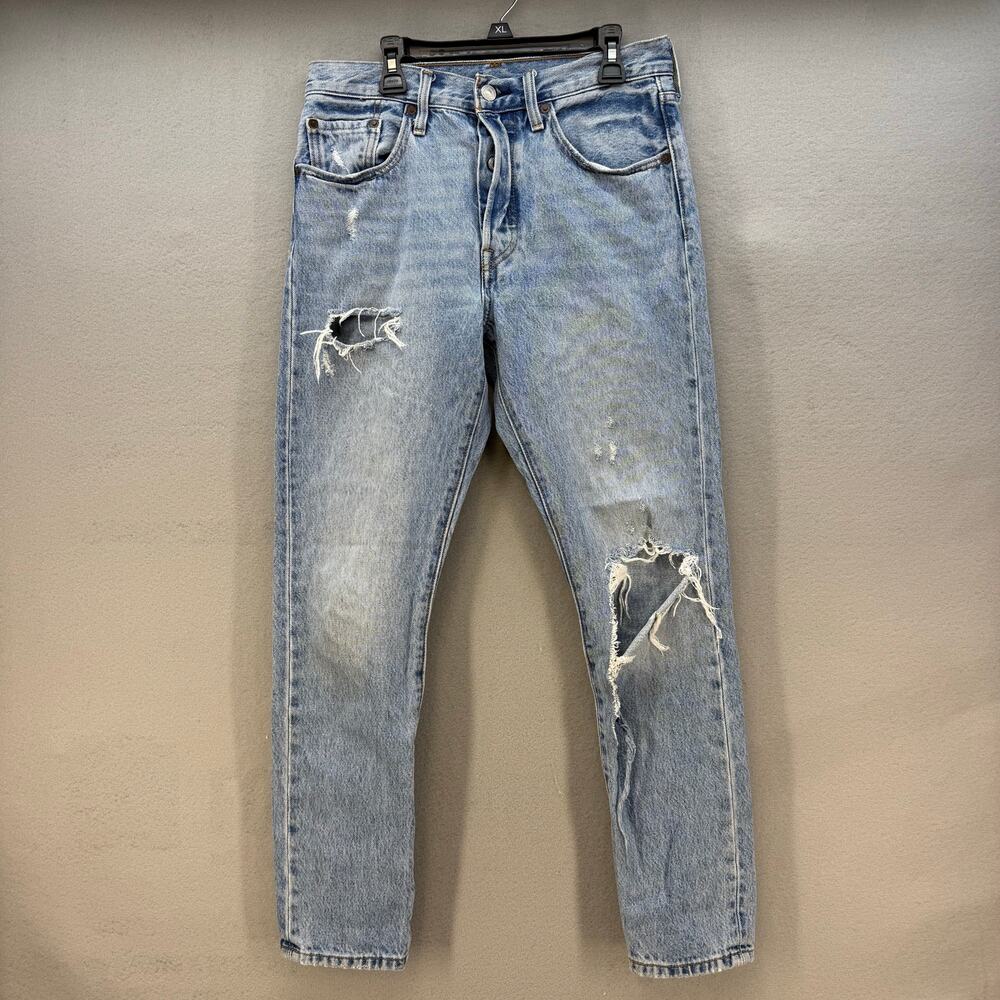 Levi's 501 XX Jean's Women's 27X28 (4) Blue Skinny Button Fly Heavily Distressed